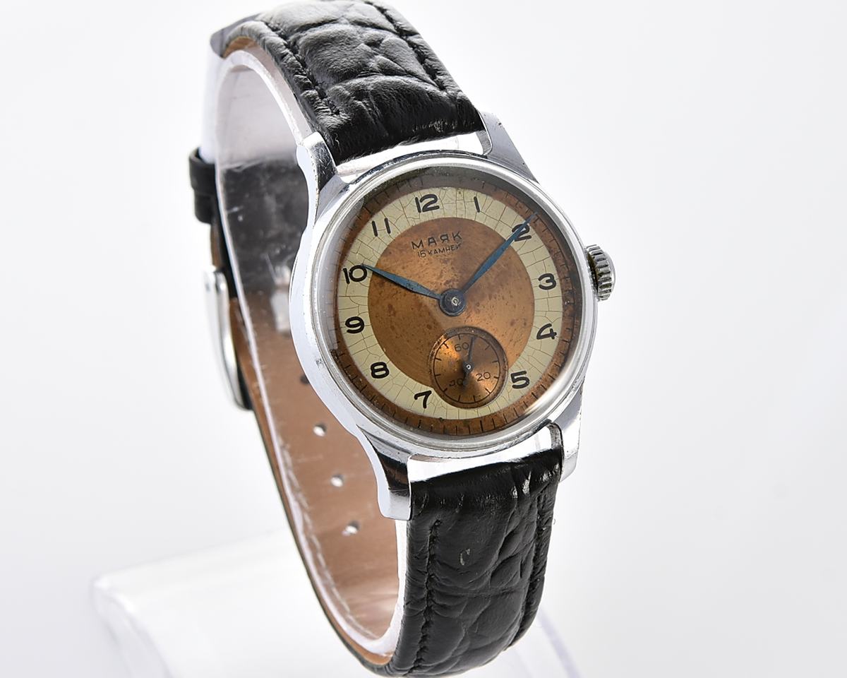 Vintage soviet MAYAK mechanical watch, 1MChZ, the 2nd quarter of 1955