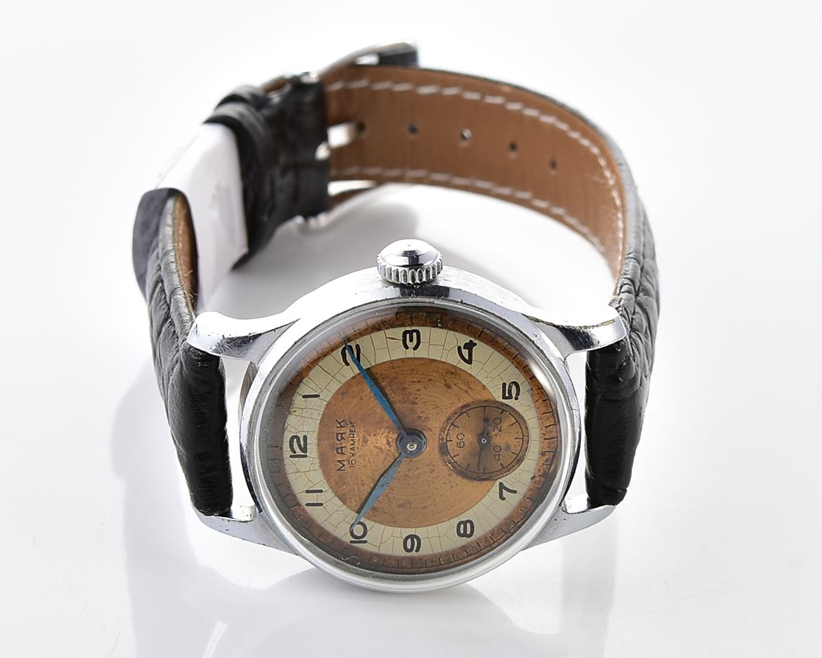 Vintage soviet MAYAK mechanical watch, 1MChZ, the 2nd quarter of 1955