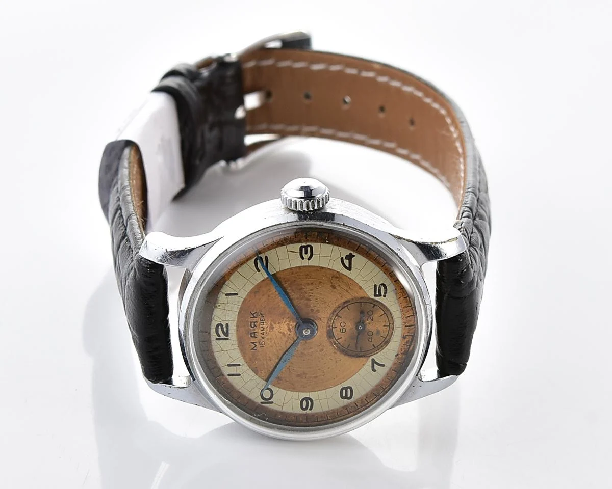 Vintage Soviet Mayak mechanical watch, 1MChZ, the 2nd quarter of 1955