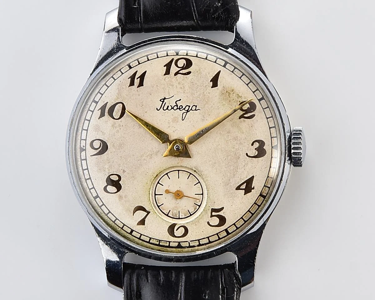Vintage Soviet mechanical Pobeda wristwatch, PChZ, the 1st quarter of 1955!