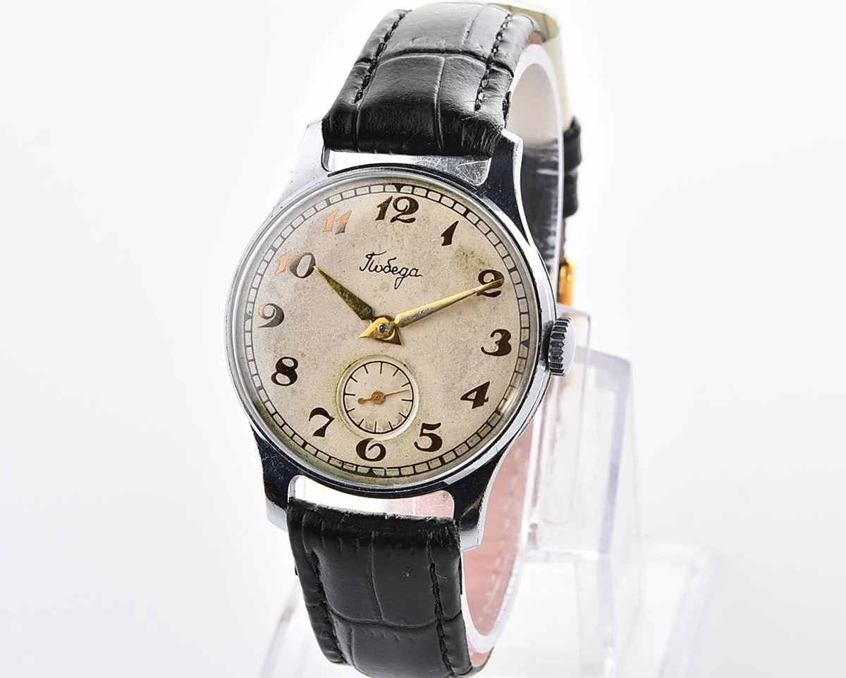 Vintage Soviet mechanical Pobeda wristwatch, PChZ, the 1st quarter of 1955!