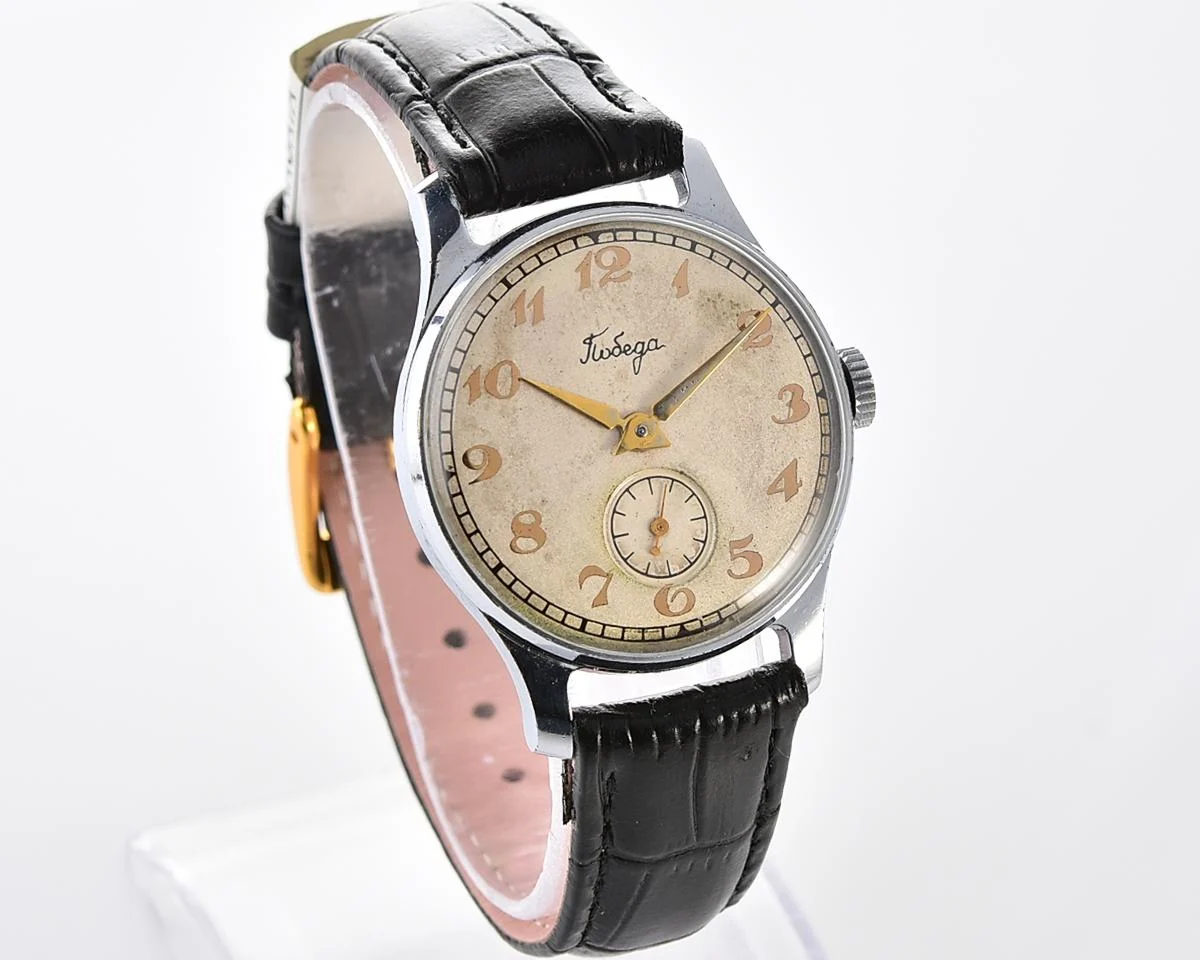 Vintage Soviet mechanical Pobeda wristwatch, PChZ, the 1st quarter of 1955!