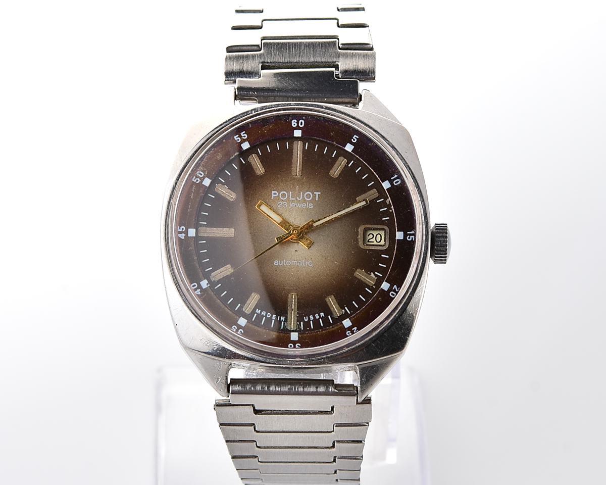 POLJOT "55G"(Aeroflot) automatic mechanical watch, stainless steel body