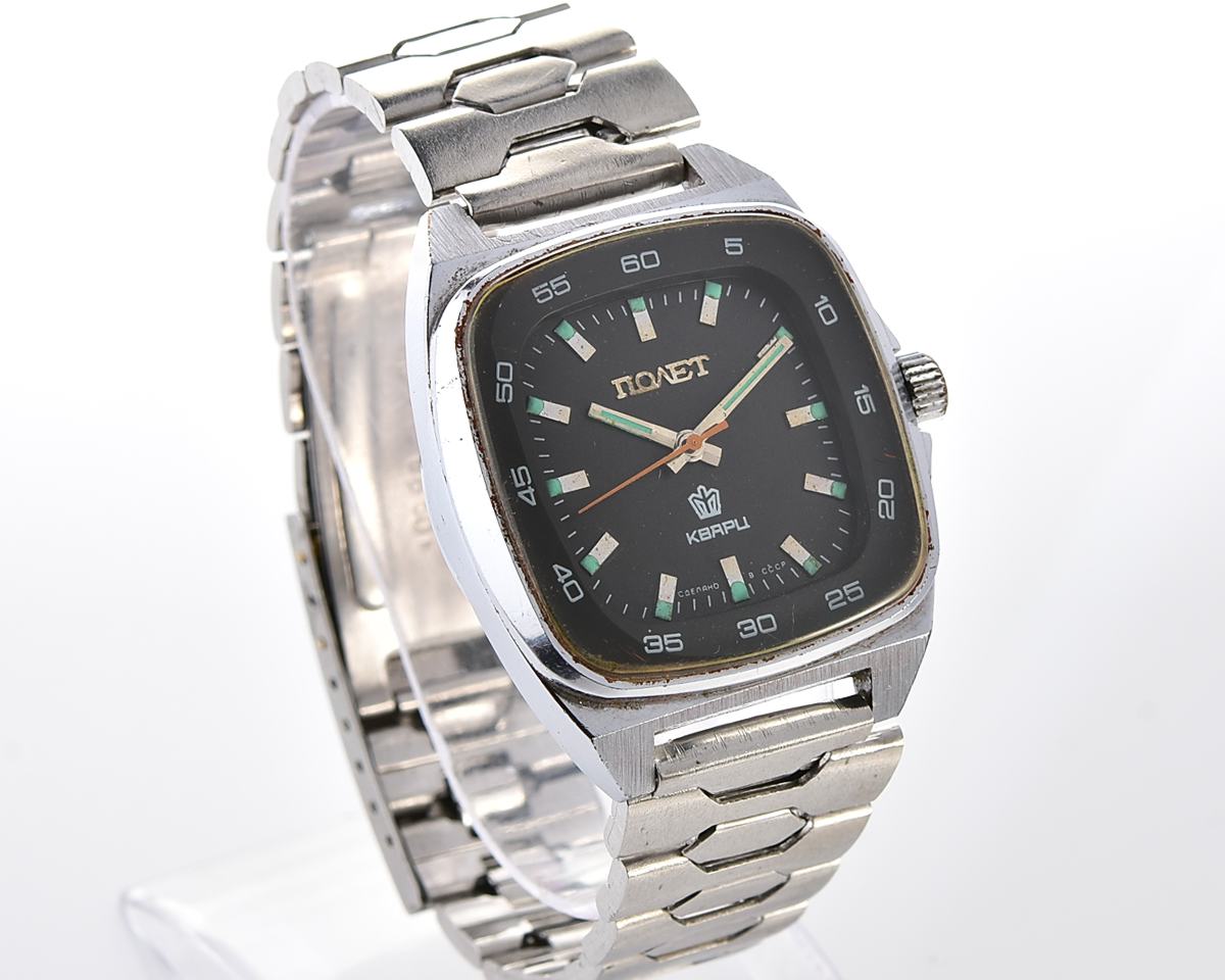 Large soviet POLJOT watch with automatic quartz movement
