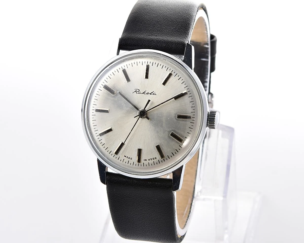 Soviet Raketa elegant vintage mechanical wristwatch