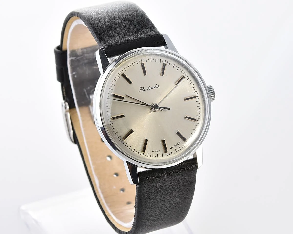 Soviet Raketa elegant vintage mechanical wristwatch