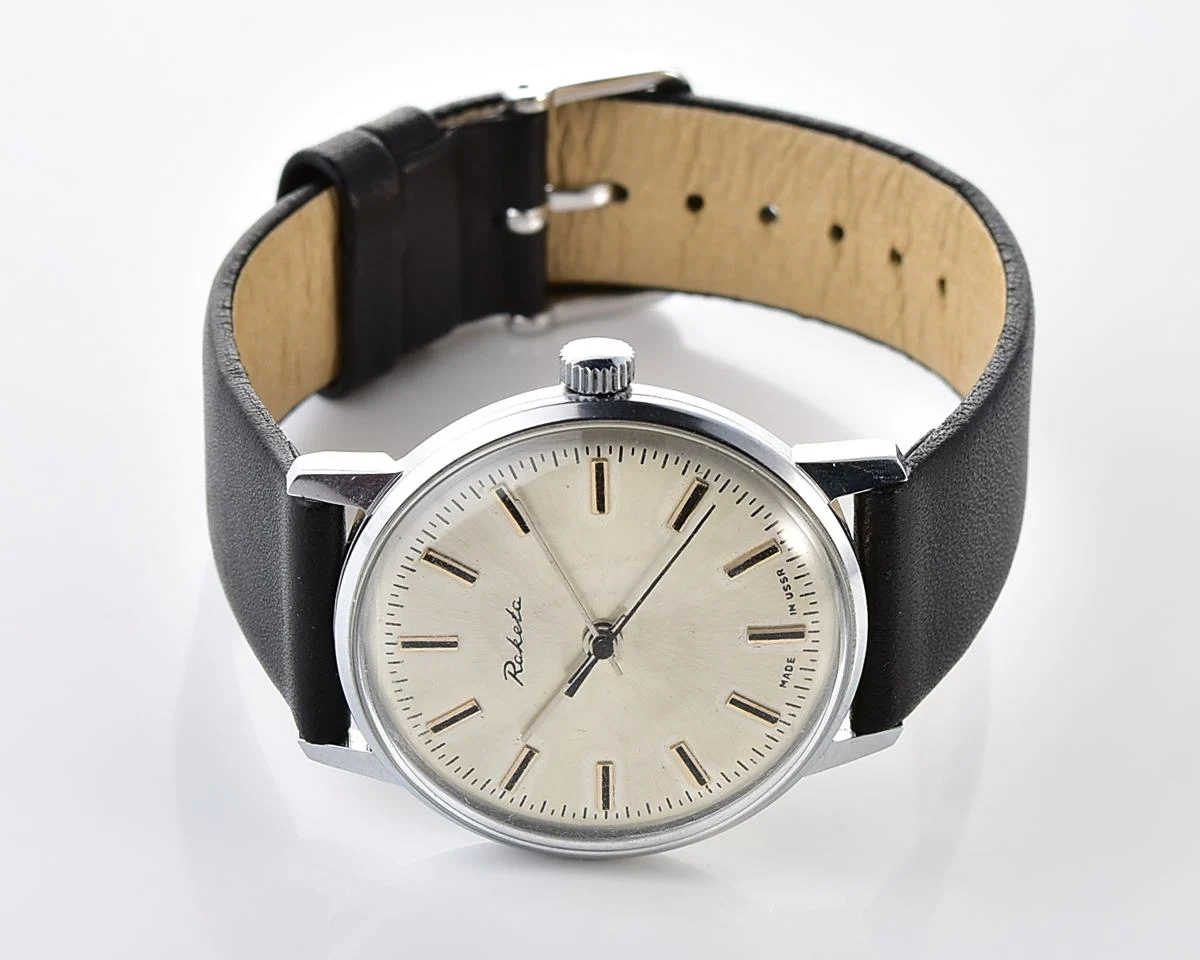 Soviet Raketa elegant vintage mechanical wristwatch