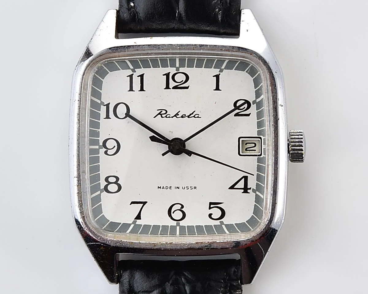 Vintage Soviet Raketa mechanical wristwatch