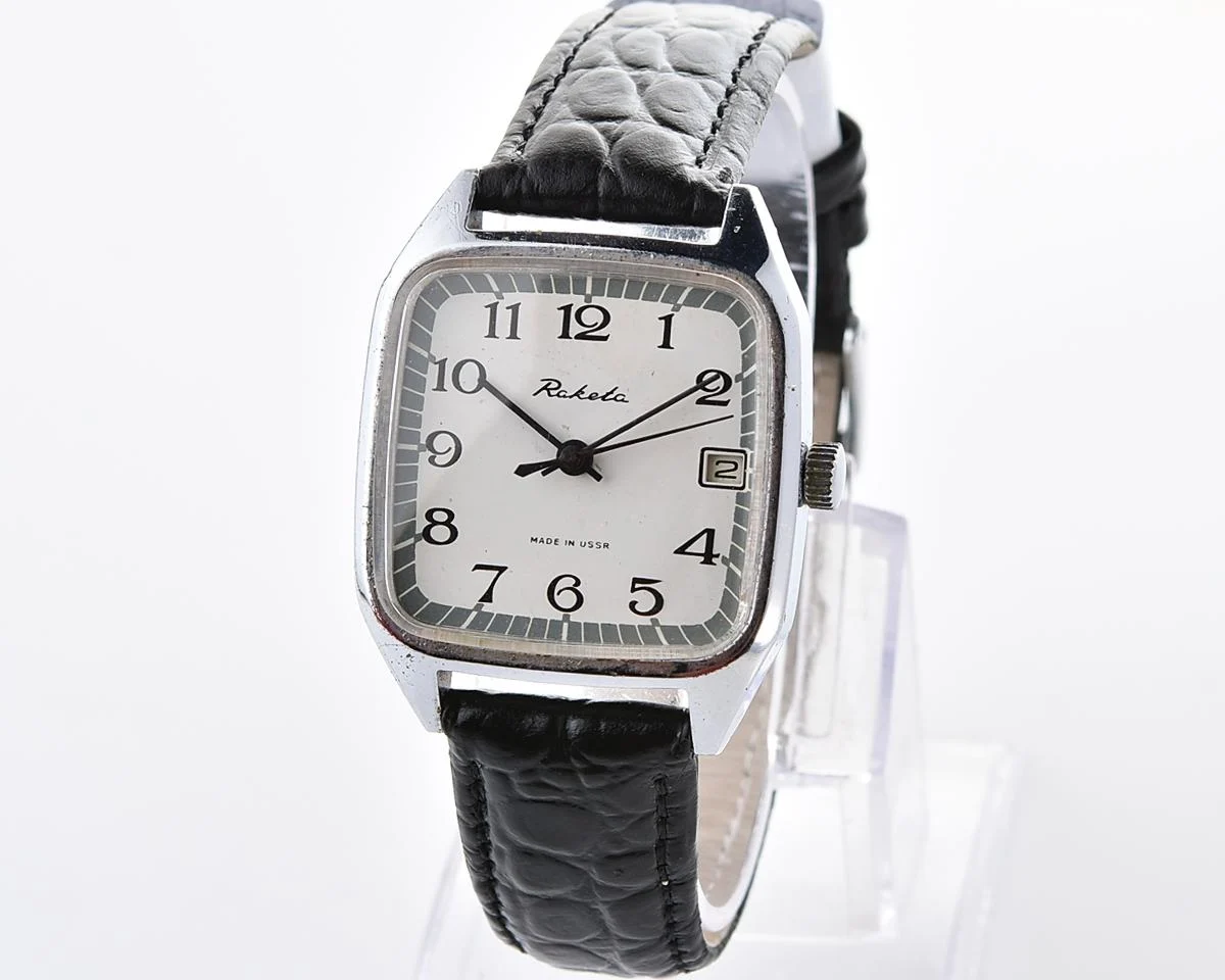 Vintage Soviet Raketa mechanical wristwatch