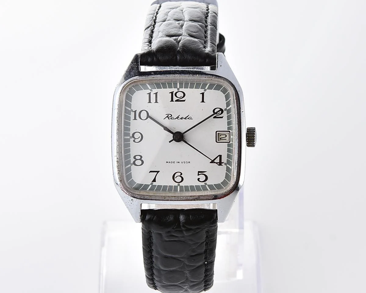 Vintage Soviet Raketa mechanical wristwatch