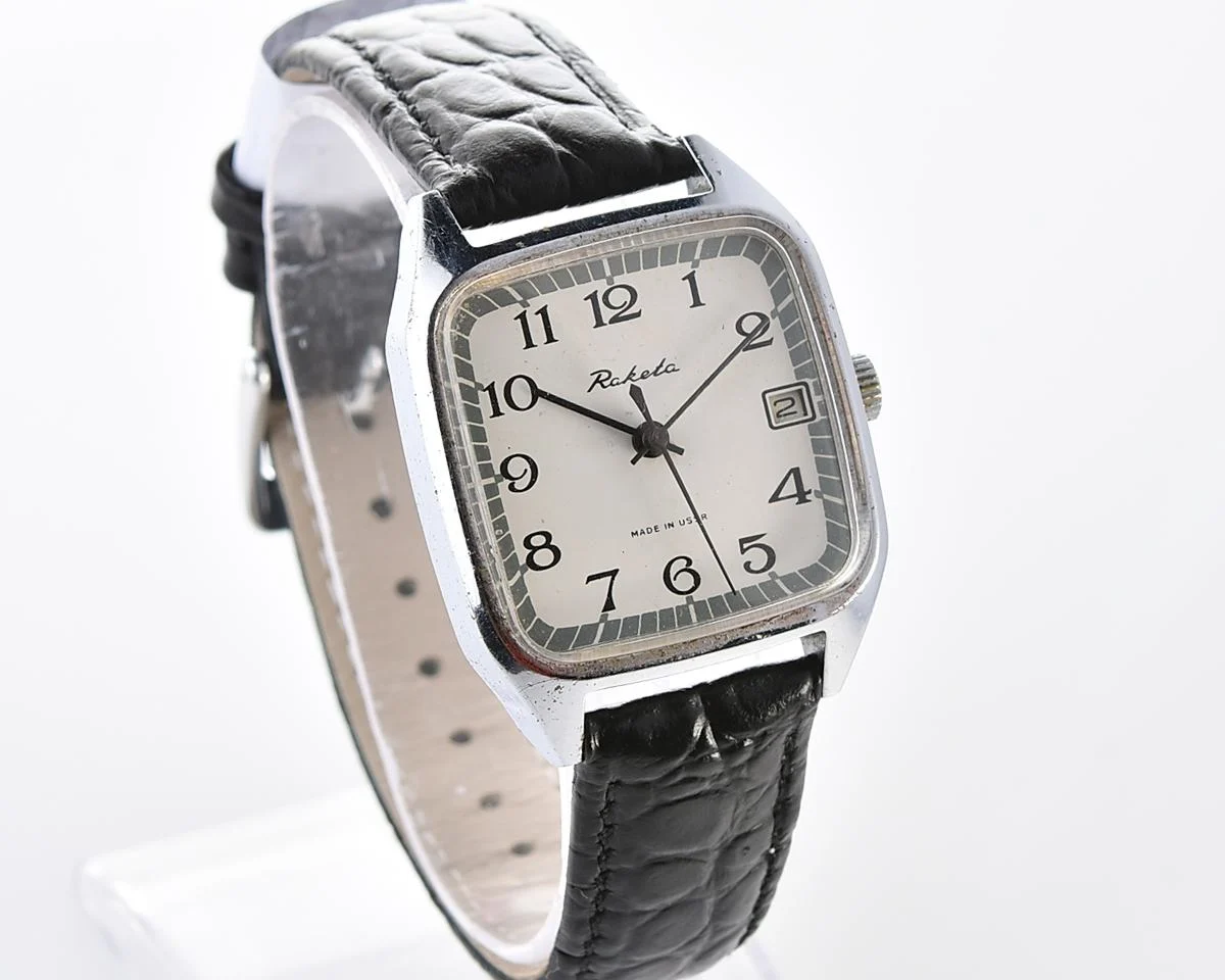 Vintage Soviet Raketa mechanical wristwatch
