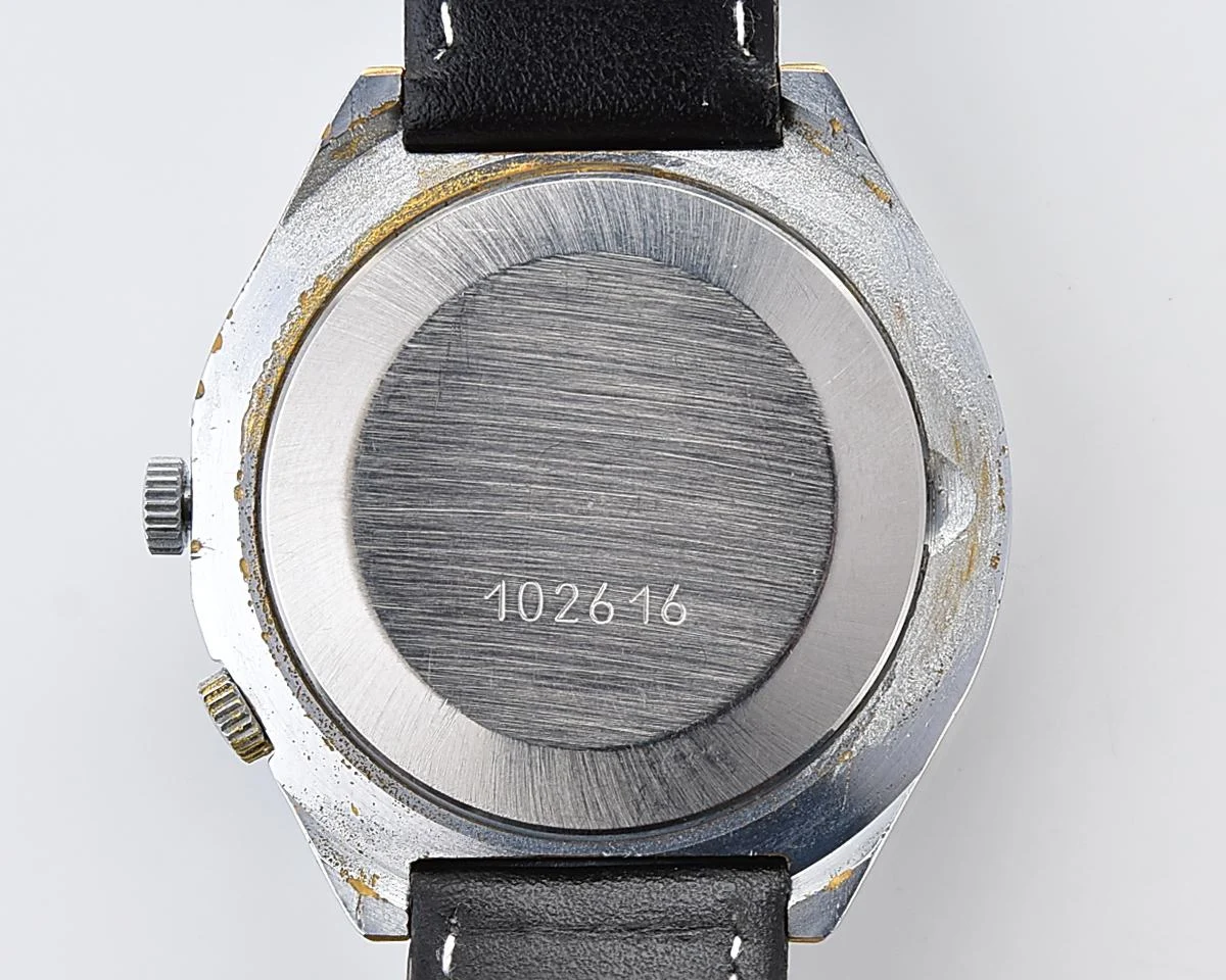 Soviet Raketa perpetual calendar mechanical watch with rare black dial
