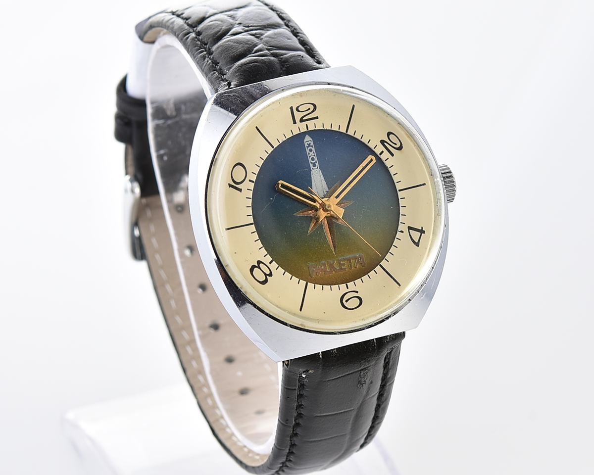 Excellent Raketa-Soyuz soviet mechanical watch – relic of soviet space exploration era!