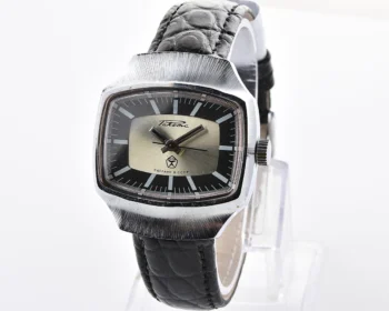Vintage Soviet Raketa mechanical wristwatch with unusual body