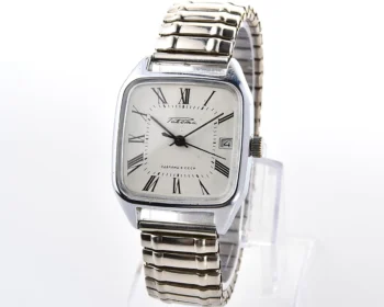 Vintage Soviet mechanical watch "Raketa" with roman numerals on the dial
