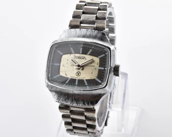 Vintage Soviet Raketa mechanical wristwatch with unusual body