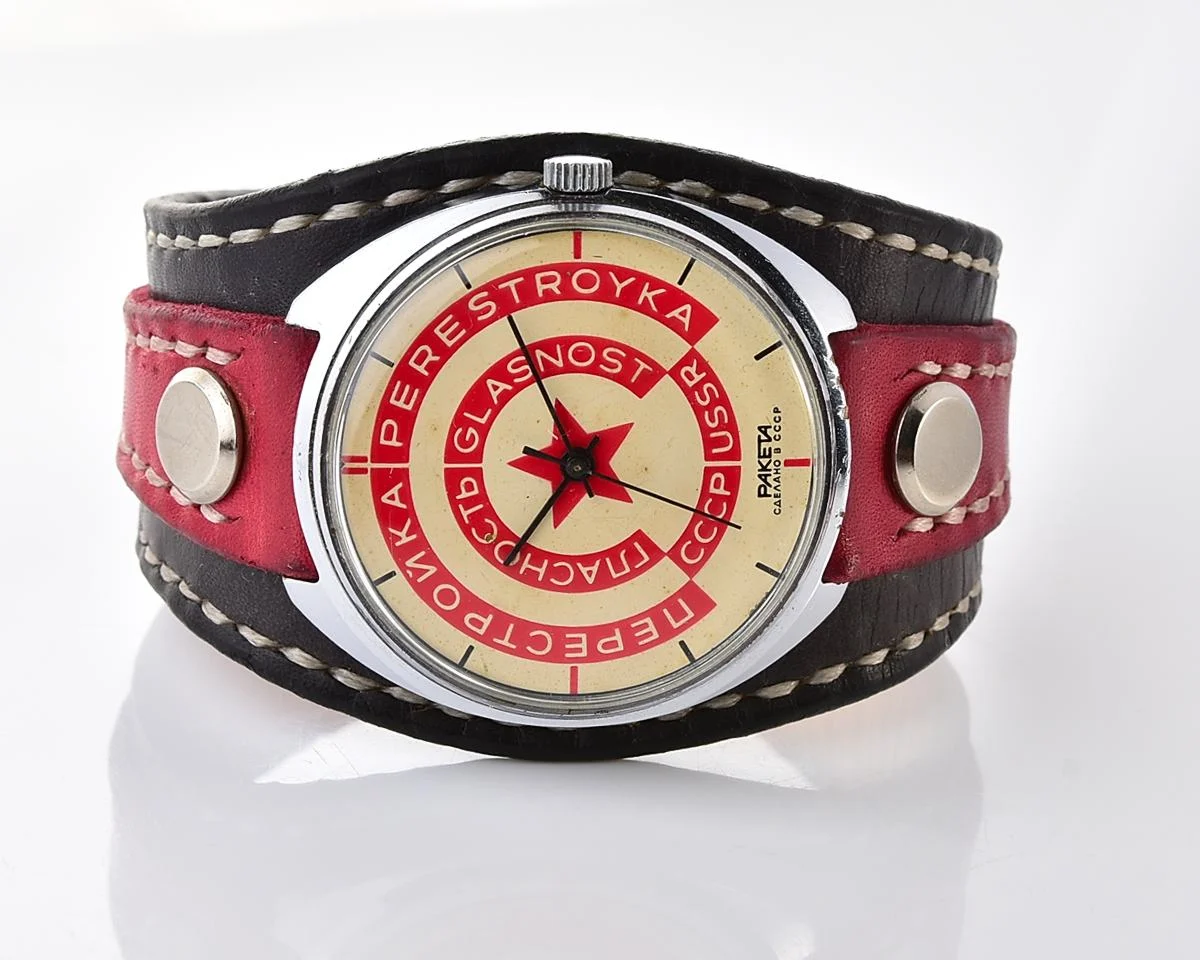 Soviet Raketa Glasnost Perestroika mechanical wristwatch