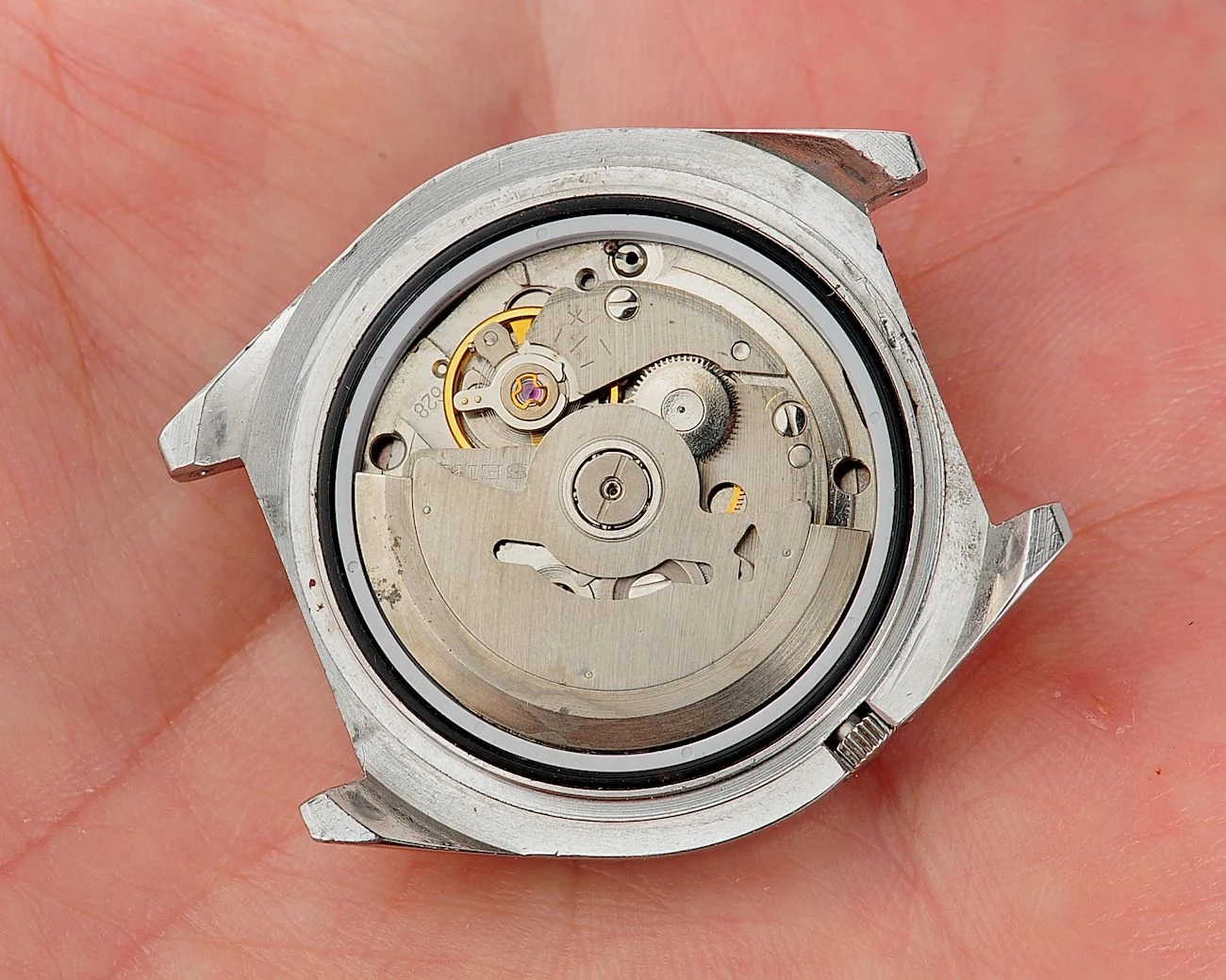 Vintage 1975 Seiko 5 Actus Automatic - Rare "No-5" Silver Sunburst Dial with Original Stamped Bracelet