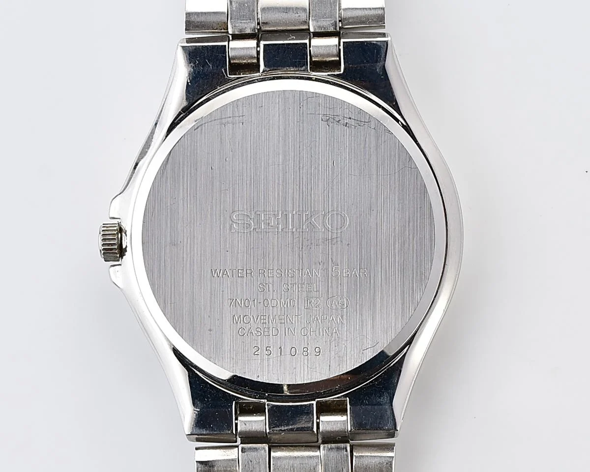 Seiko Spirit stylish slim quartz watch with integrated bracelet, May 2002 or 2012