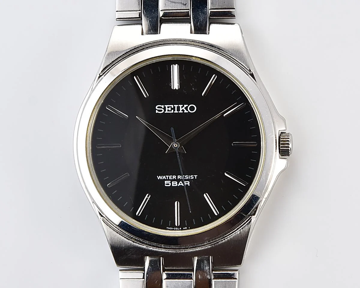 Seiko Spirit stylish slim quartz watch with integrated bracelet, May 2002 or 2012