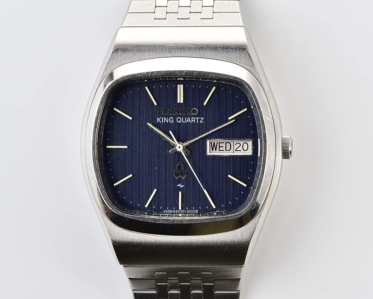 The 1978 vintage Seiko King Quartz with blue "linen" textured dial - Horological Royalty!