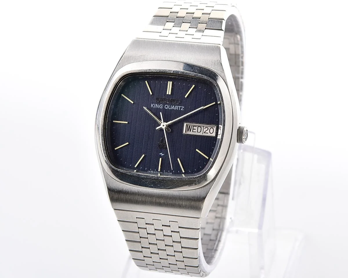 The 1978 vintage Seiko King Quartz with blue "linen" textured dial - Horological Royalty!