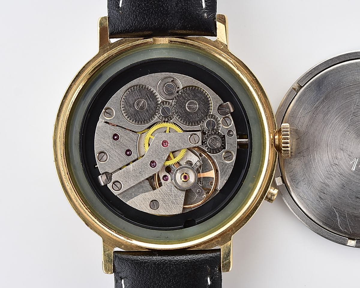 Excellent Slava soviet gold-plated mechanical vintage watch