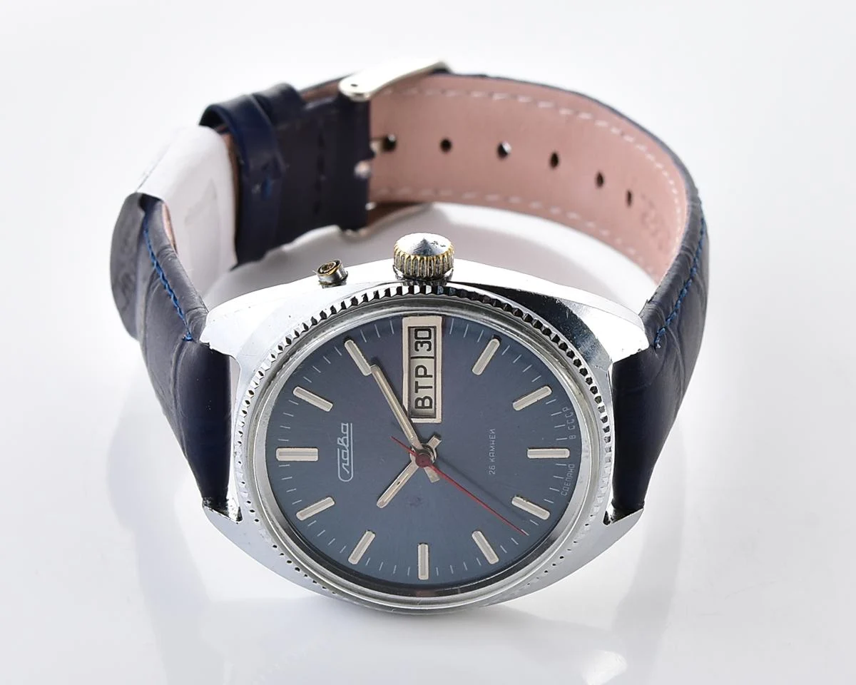 Excellent Slava vintage Soviet mechanical wristwatch
