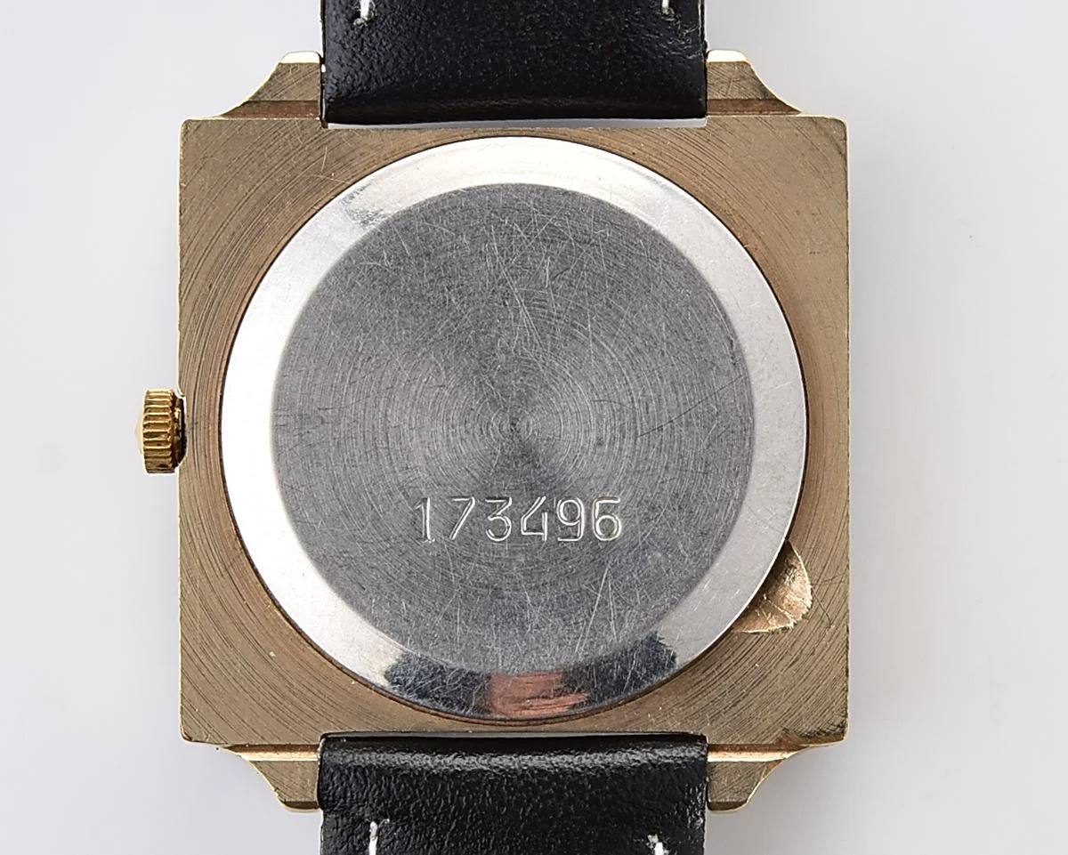 Soviet Slava with quartz movement in unusual square body