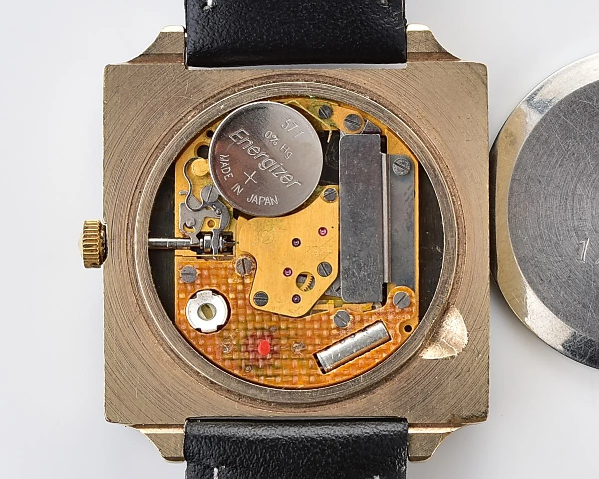 Soviet Slava with quartz movement in unusual square body