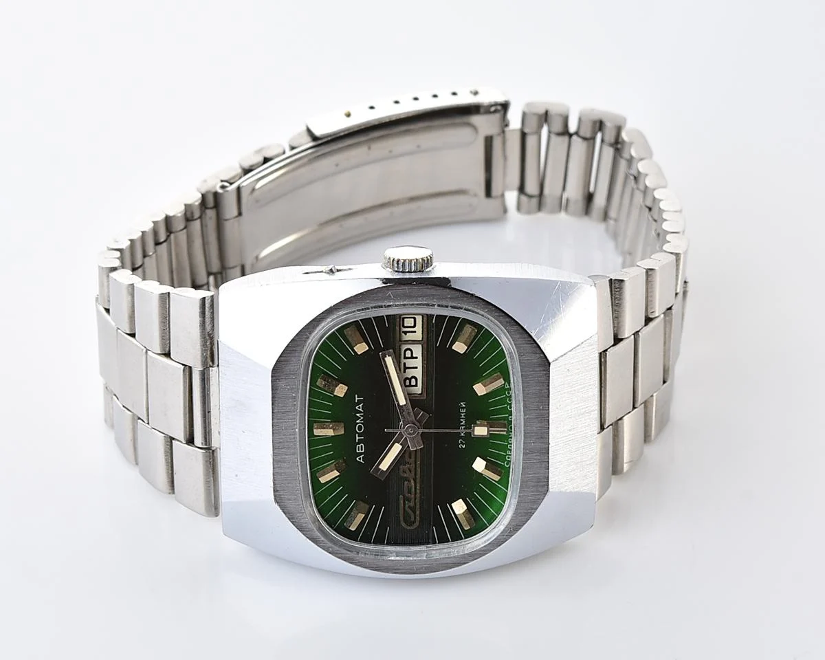 Slava-tank Soviet automatic vintage watch – 25th Congress of Communist Party of Soviet Union commemorative, 1976! - Image 6