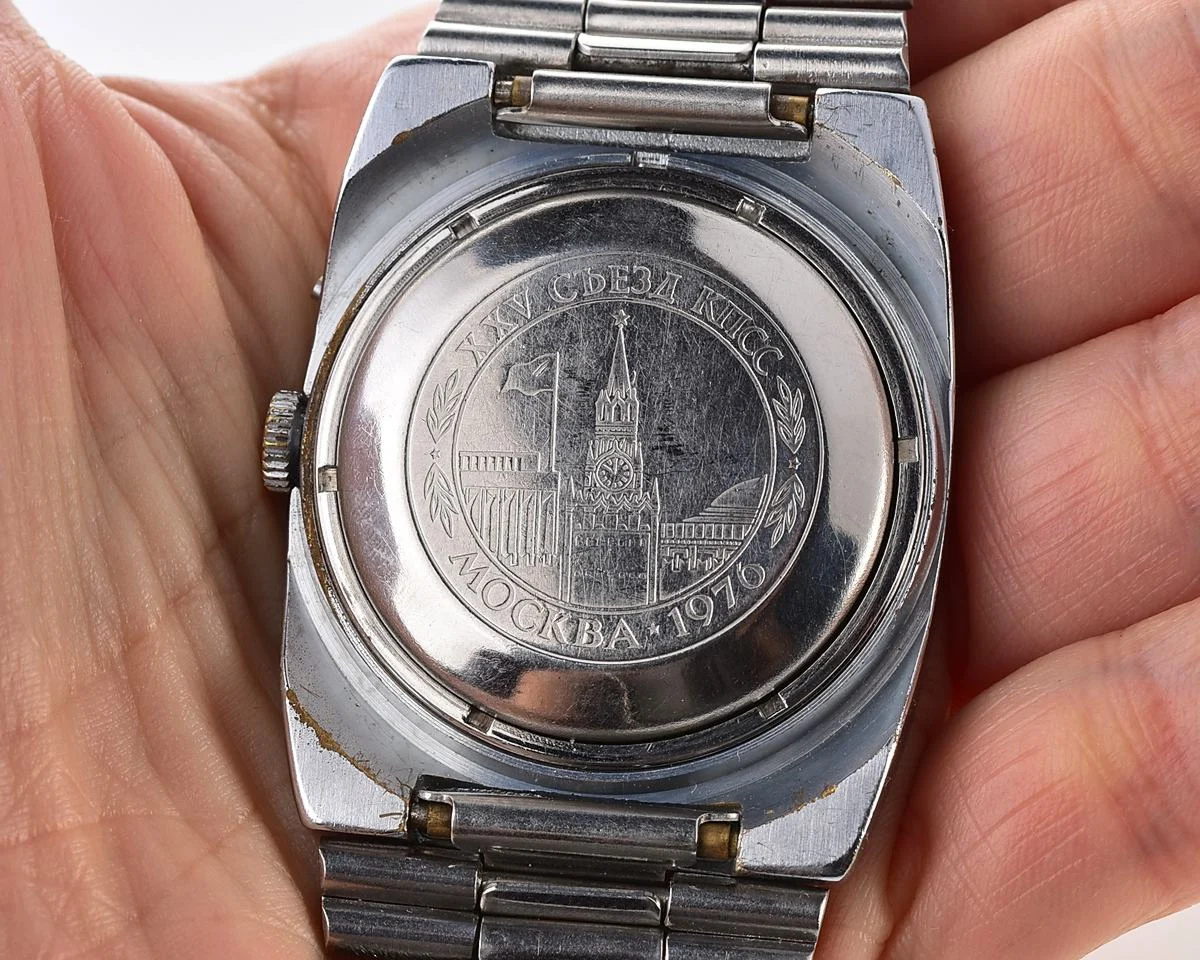 Slava-tank Soviet automatic vintage watch – 25th Congress of Communist Party of Soviet Union commemorative, 1976! - Image 2