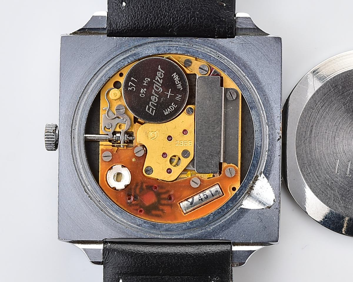 Automatic soviet SLAVA with quartz movement in unusual square body
