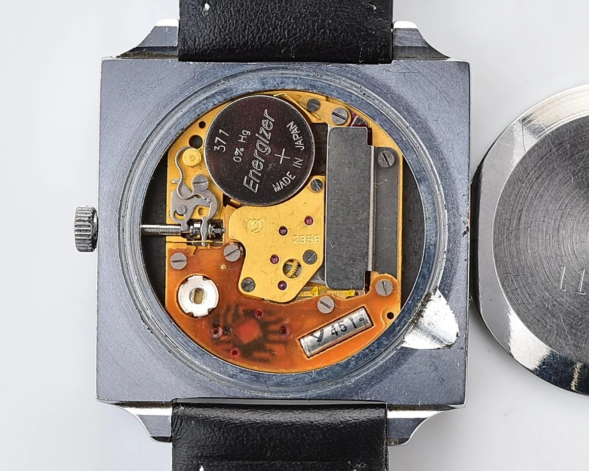 Soviet Slava with quartz movement in unusual square body