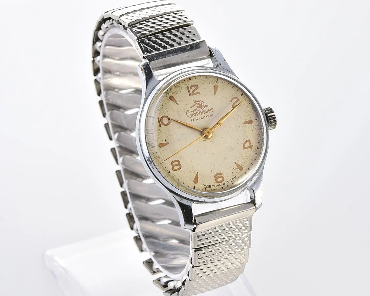 Vntage Soviet Sportivnie mechanical watch from the 1950s