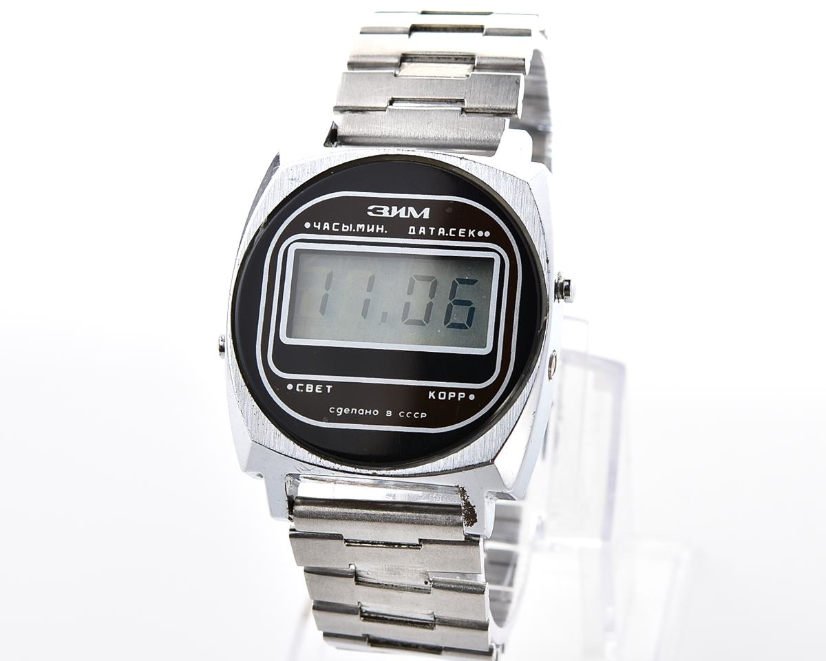 Vintage soviet ZiM digital electronic LCD wristwatch