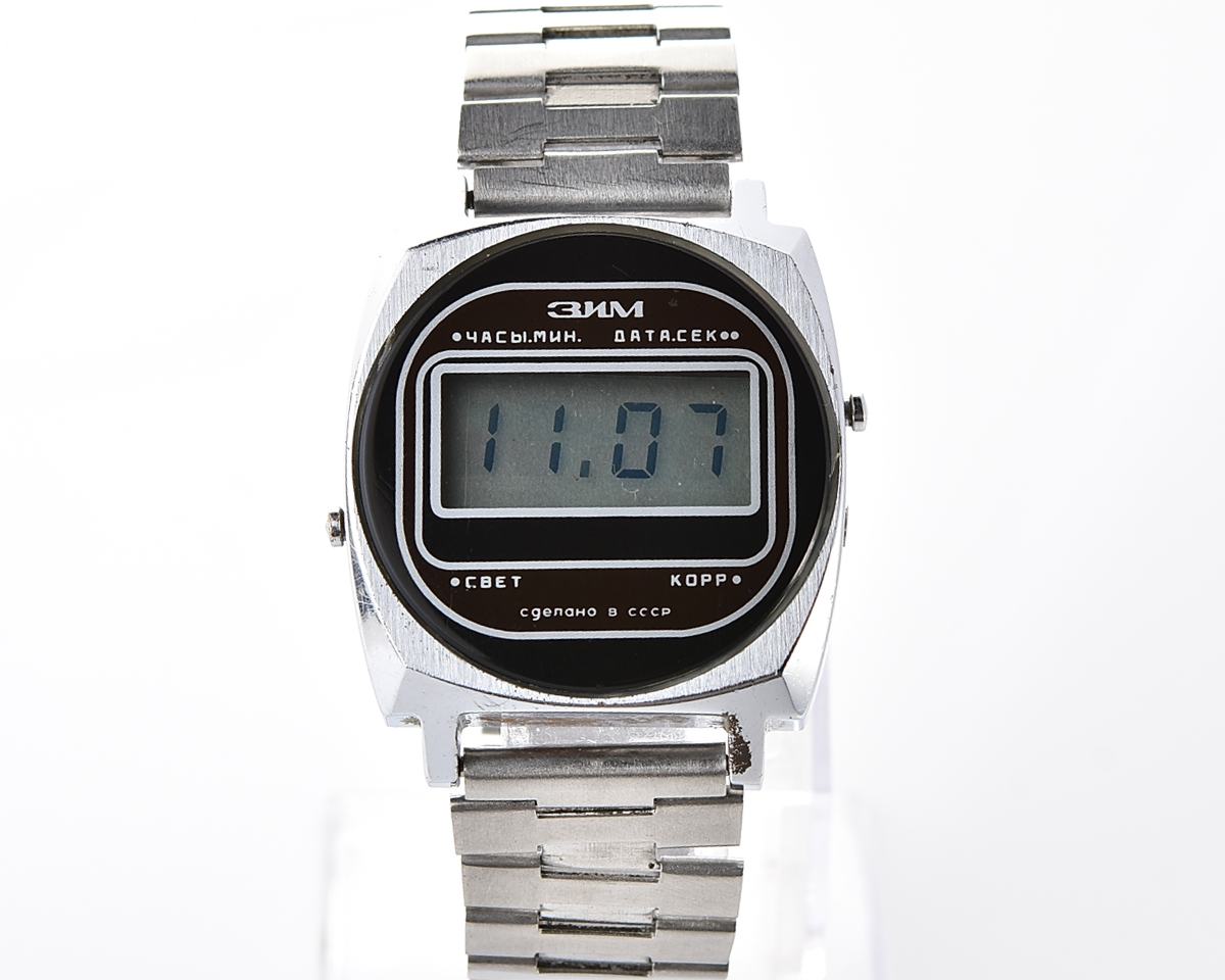 Vintage soviet ZiM digital electronic LCD wristwatch