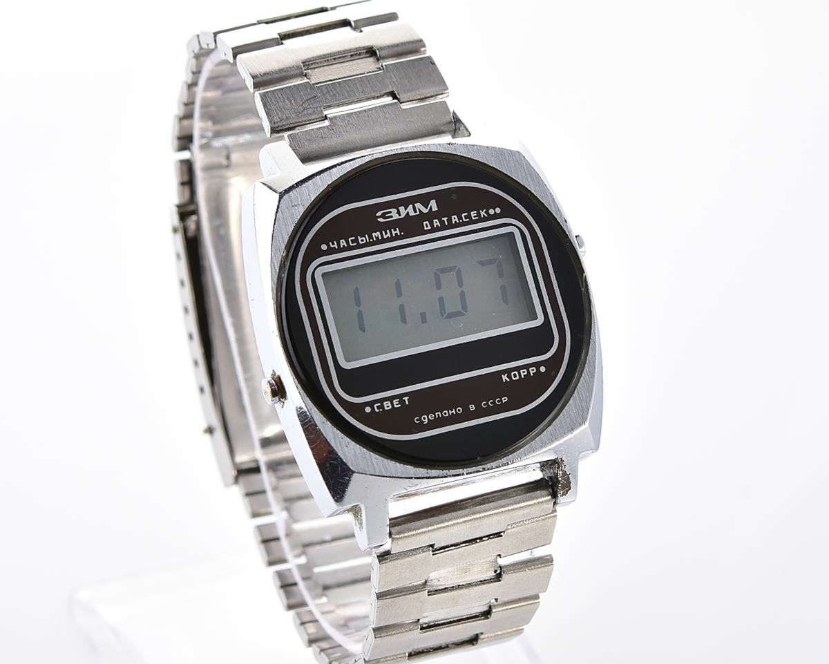 Vintage soviet ZiM digital electronic LCD wristwatch