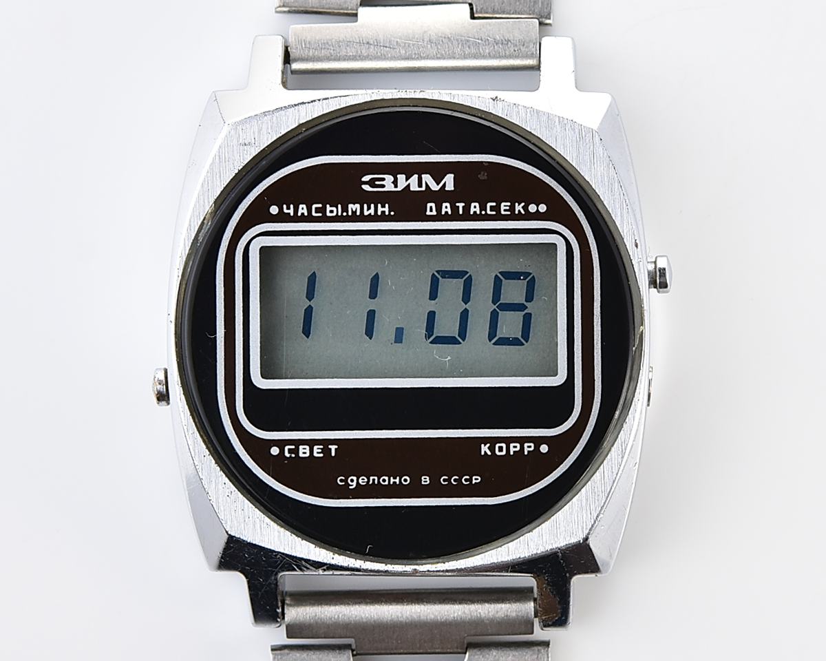 Vintage soviet ZiM digital electronic LCD wristwatch
