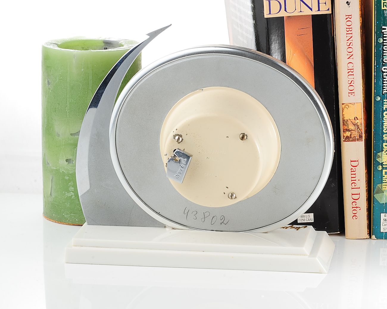 Molnija Vostok-1 space flight commemoration table clock, from January 1966 - with box &passport!