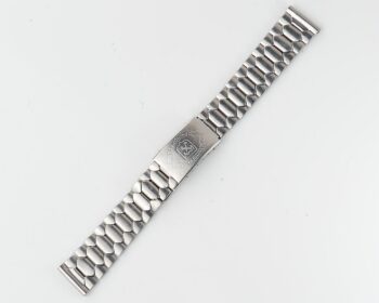 Vintage soviet stainless steel 18mm watch bracelet with Leningrad buckle