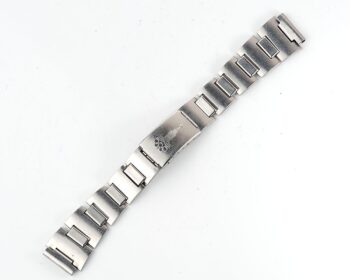 Vintage soviet stainless steel 18mm watch bracelet with Olympic buckle