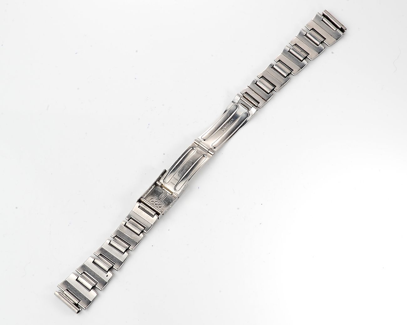 Vintage soviet stainless steel 18mm watch bracelet with Olympic buckle