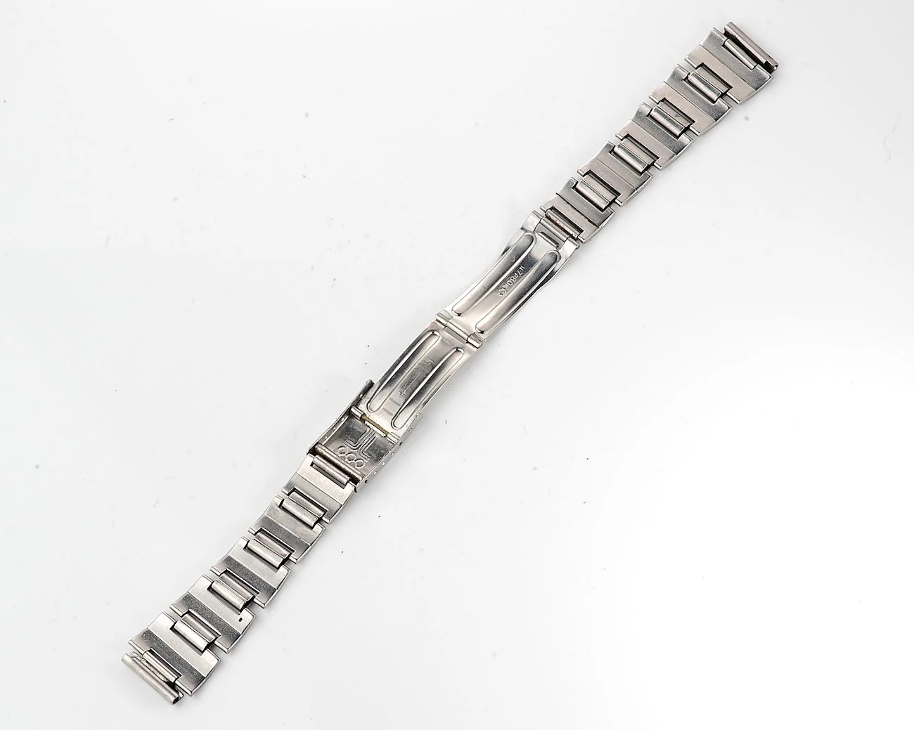 Vintage Soviet stainless steel 18mm watch bracelet with Olympic buckle