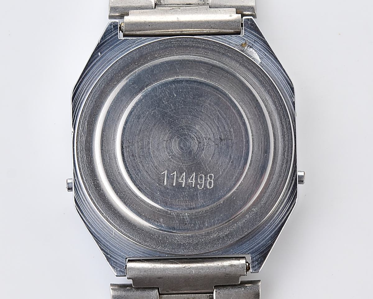 Digital vintage USSR wristwatch Electronika-53 with uncommon mask