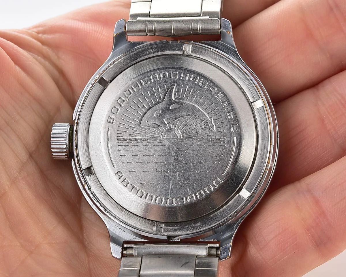 Vostok Amphibia with self-winding mechanical movement feat. Admiral Kuznetsov aircraft carrier