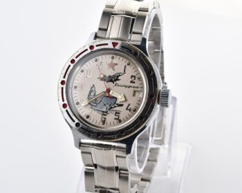 Vostok Amphibia with self-winding mechanical movement feat. Admiral Kuznetsov aircraft carrier