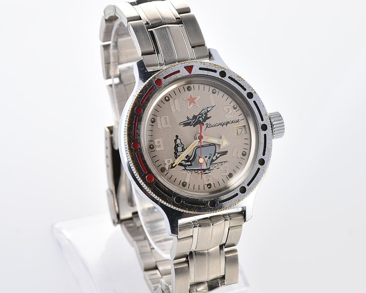 Vostok Amphibia with self-winding mechanical movement feat. Admiral Kuznetsov aircraft carrier