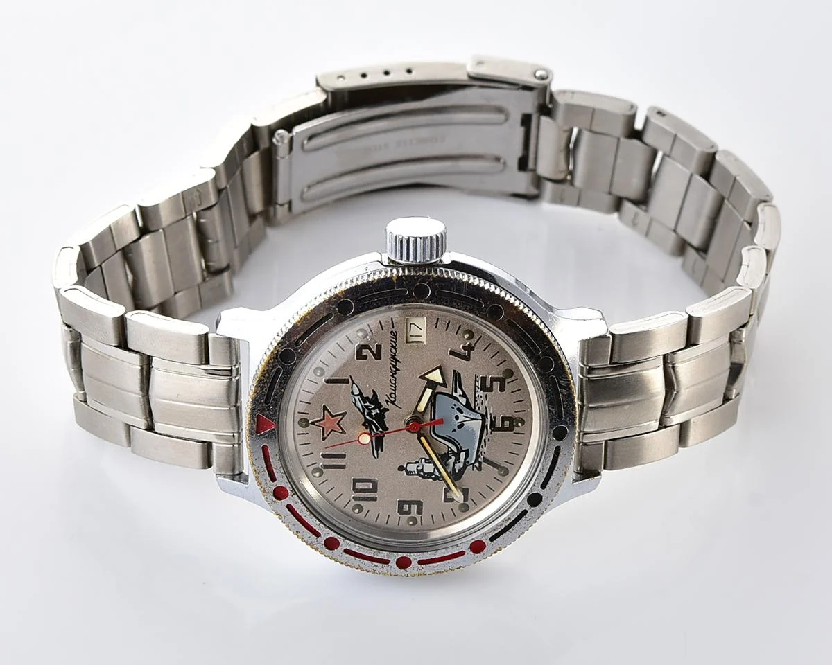 Vostok Amphibia with self-winding mechanical movement feat. Admiral Kuznetsov aircraft carrier