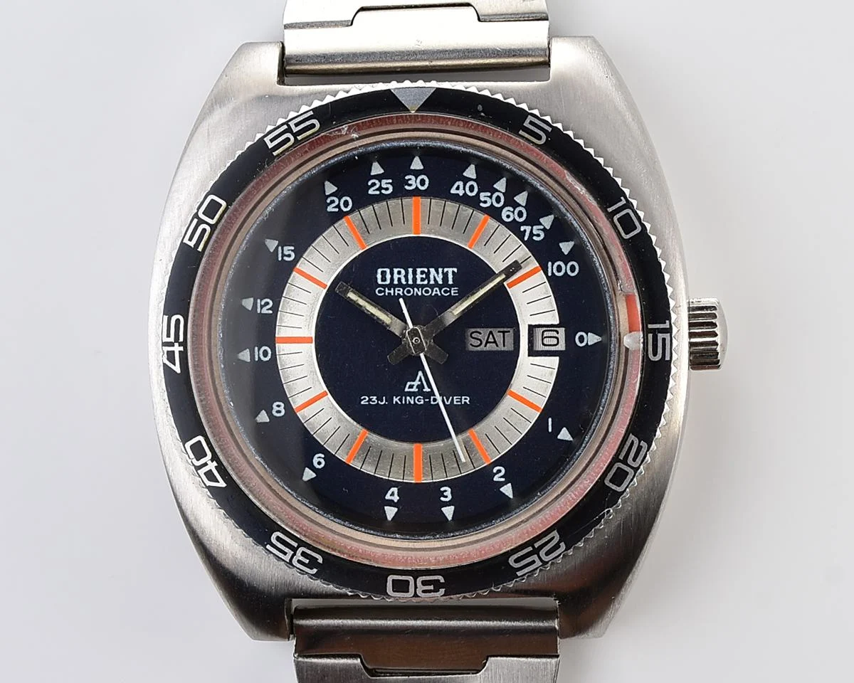 Vintage Orient Chronoace King-Diver "Depth Gauge" – Blue Dial Day-Date Flagship Automatic from the 1970s